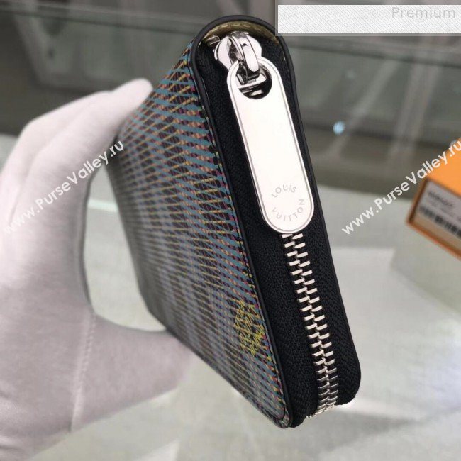 Louis Vuitton LV Damier Pop Zippy Long Wallet N68662 Blue 2019 (GAOS-9080920)