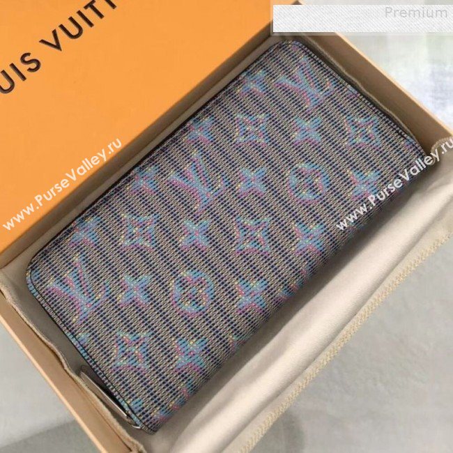 Louis Vuitton LV Monogram Pop Zippy Long Wallet M68662 Blue 2019 (GAOS-9080922)