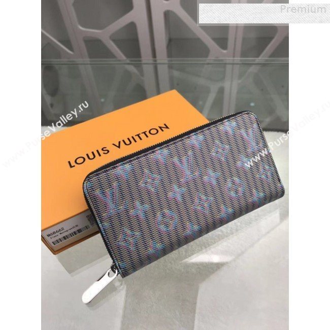 Louis Vuitton LV Monogram Pop Zippy Long Wallet M68662 Blue 2019 (GAOS-9080922)