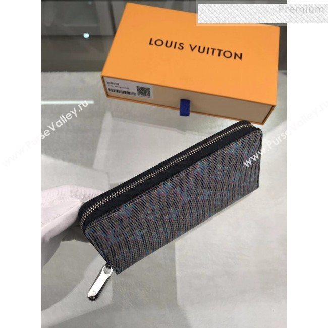 Louis Vuitton LV Monogram Pop Zippy Long Wallet M68662 Blue 2019 (GAOS-9080922)