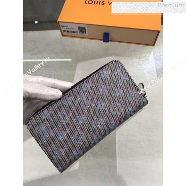 Louis Vuitton LV Monogram Pop Zippy Long Wallet M68662 Blue 2019 (GAOS-9080922)
