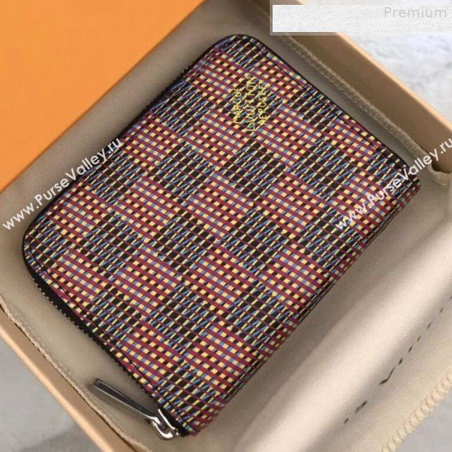 Louis Vuitton LV Damier Pop Zippy Coin Purse Wallet M68663 Red 2019 (GAOS-9080917)