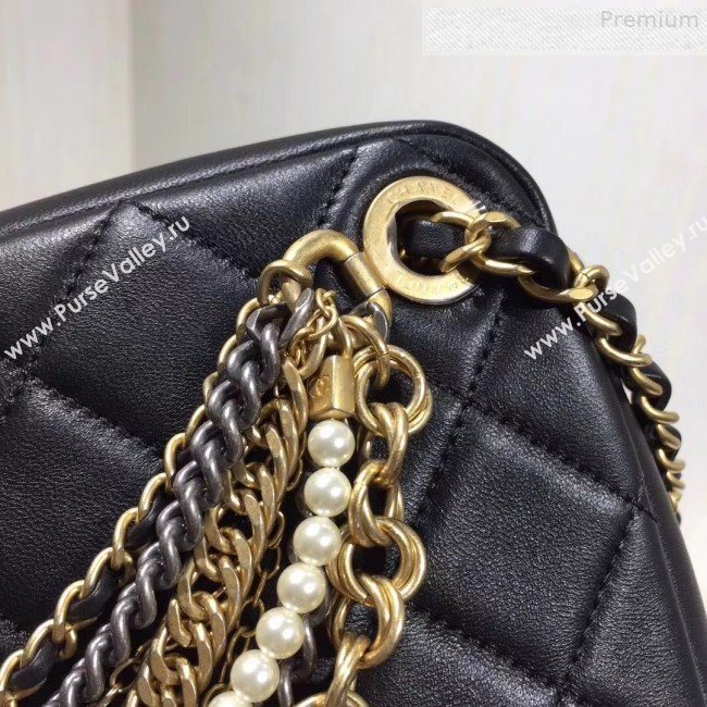 Chanel Quilted Leather Chain Tassel Camera Case Shoulder Bag AS0773 Black 2019 (GANEN-9081332)