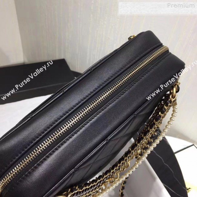 Chanel Quilted Leather Chain Tassel Camera Case Shoulder Bag AS0773 Black 2019 (GANEN-9081332)