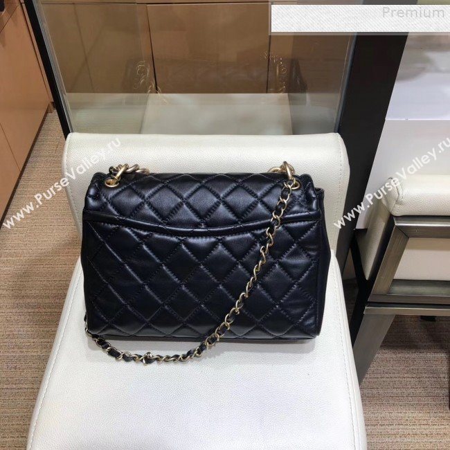 Chanel Quilted Lambskin Medium Flap Bag AS0937 Black 2019 (SMJD-9081334)