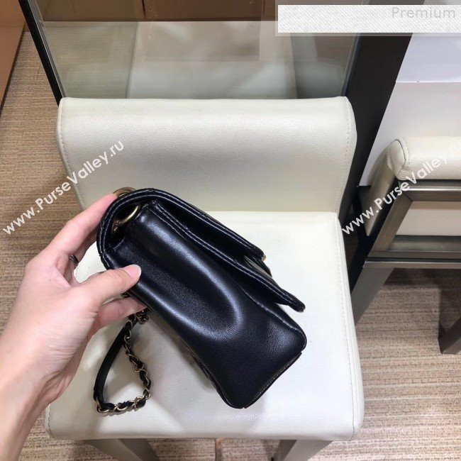 Chanel Quilted Lambskin Medium Flap Bag AS0937 Black 2019 (SMJD-9081334)
