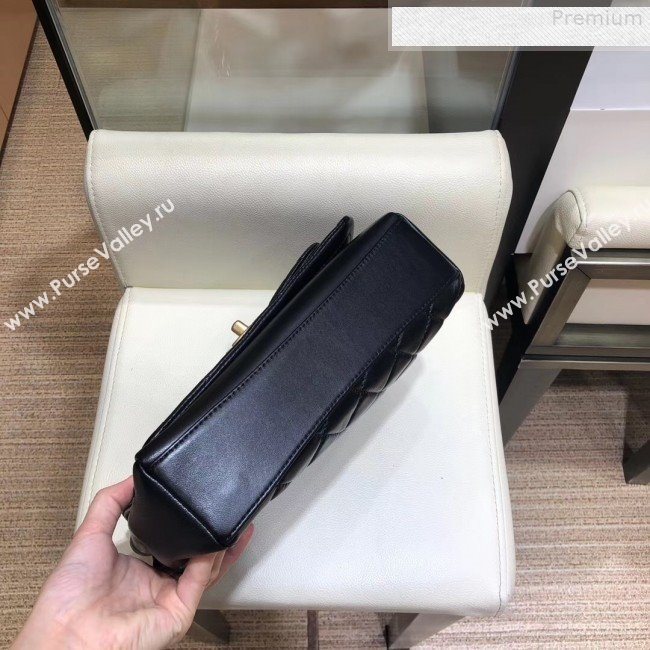 Chanel Quilted Lambskin Medium Flap Bag AS0937 Black 2019 (SMJD-9081334)