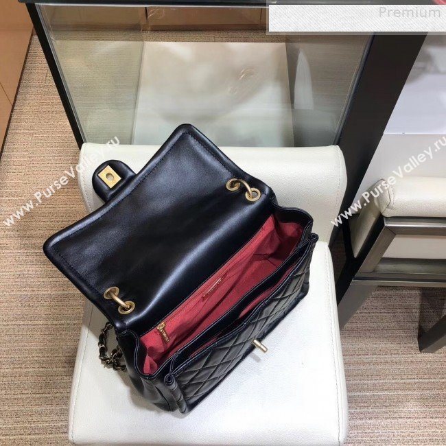 Chanel Quilted Lambskin Medium Flap Bag AS0937 Black 2019 (SMJD-9081334)