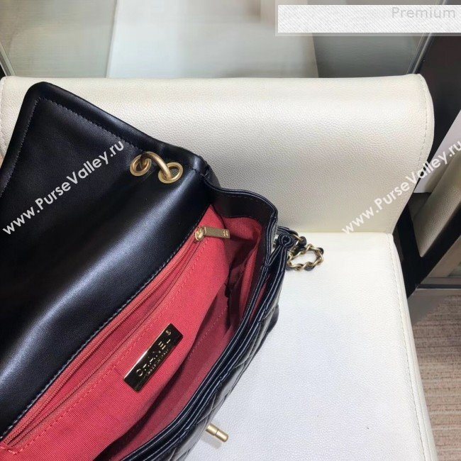 Chanel Quilted Lambskin Medium Flap Bag AS0937 Black 2019 (SMJD-9081334)