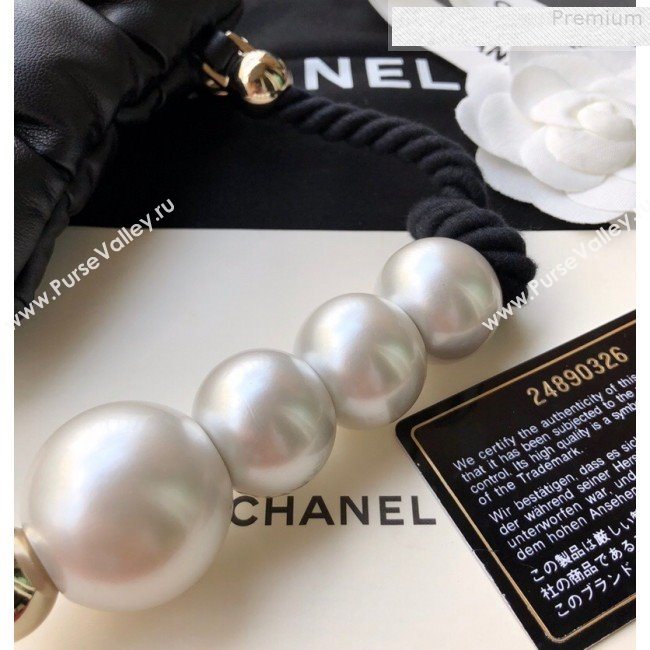 Chanel Quilted Lambskin Pearl Small Evening Clutch AS0629 Black 2019 (FM-9081344)