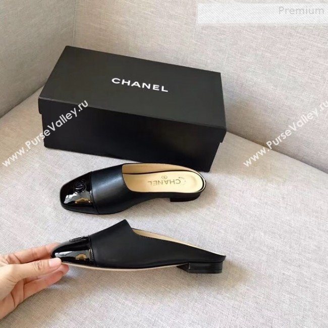 Chanel Lambskin Flat Mules Black 02 2019 (XZG-9081618)