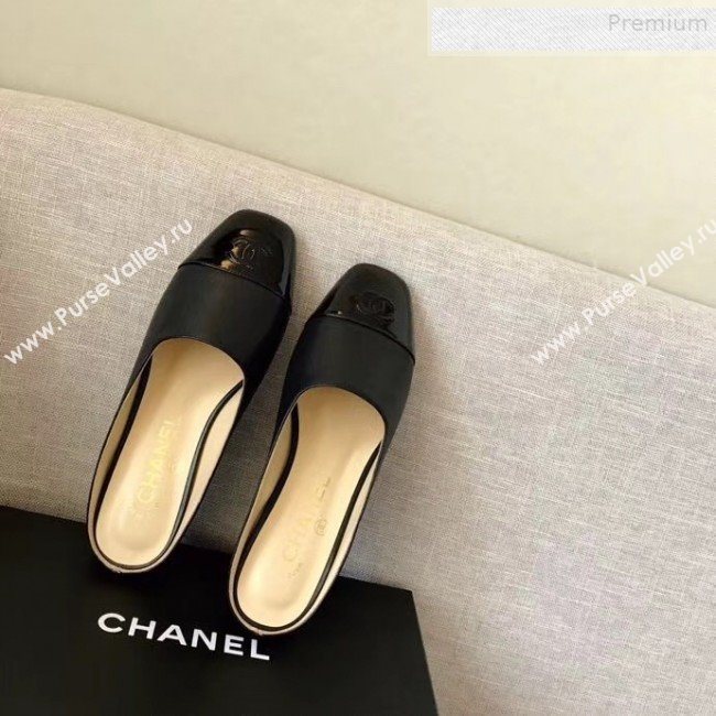 Chanel Lambskin Flat Mules Black 02 2019 (XZG-9081618)