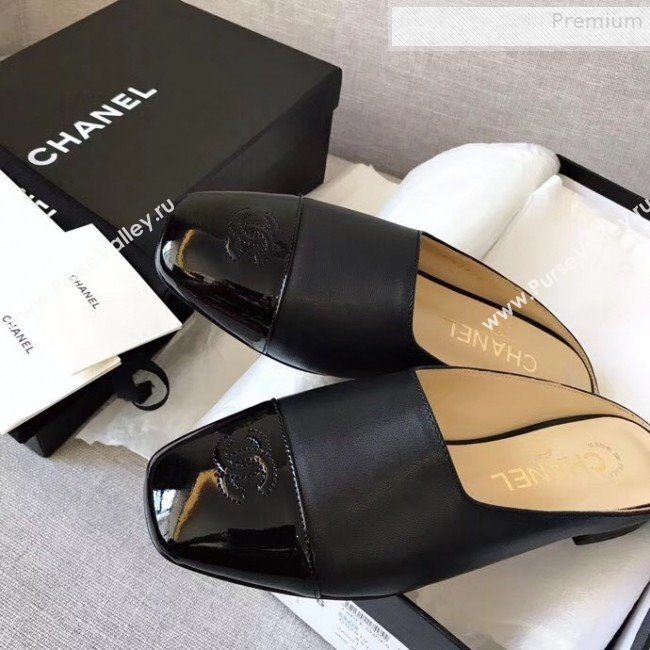 Chanel Lambskin Flat Mules Black 02 2019 (XZG-9081618)