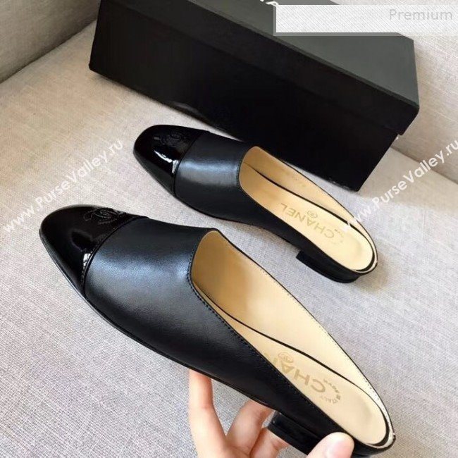 Chanel Lambskin Flat Mules Black 02 2019 (XZG-9081618)