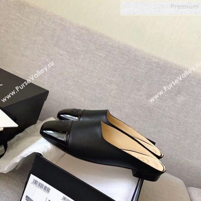 Chanel Lambskin Flat Mules Black 02 2019 (XZG-9081618)