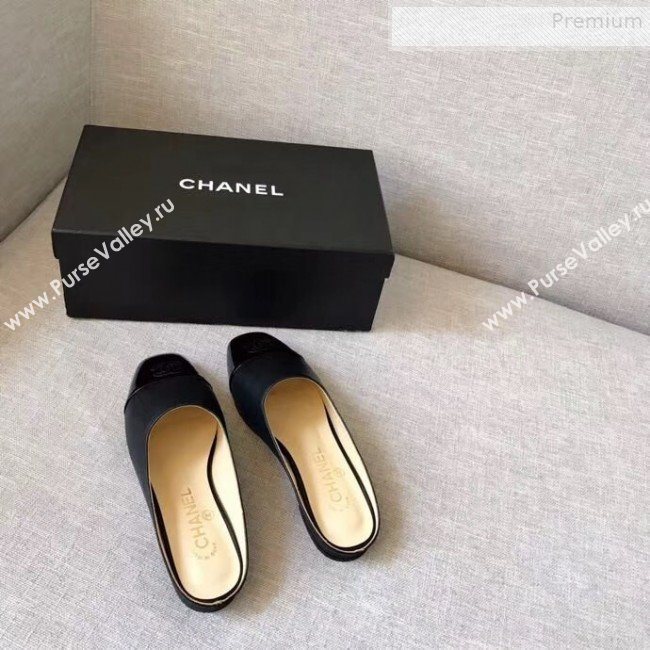 Chanel Lambskin Flat Mules Black 02 2019 (XZG-9081618)