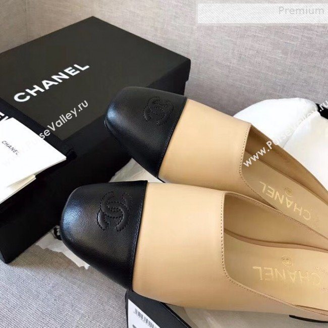 Chanel Lambskin Flat Mules Beige 02 2019 (XZG-9081619)