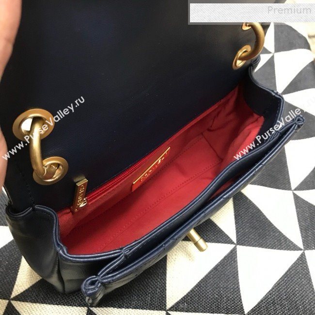 Chanel Quilted Lambskin Small Flap Bag AS0936 Blue 2019 (JDH-9081710)