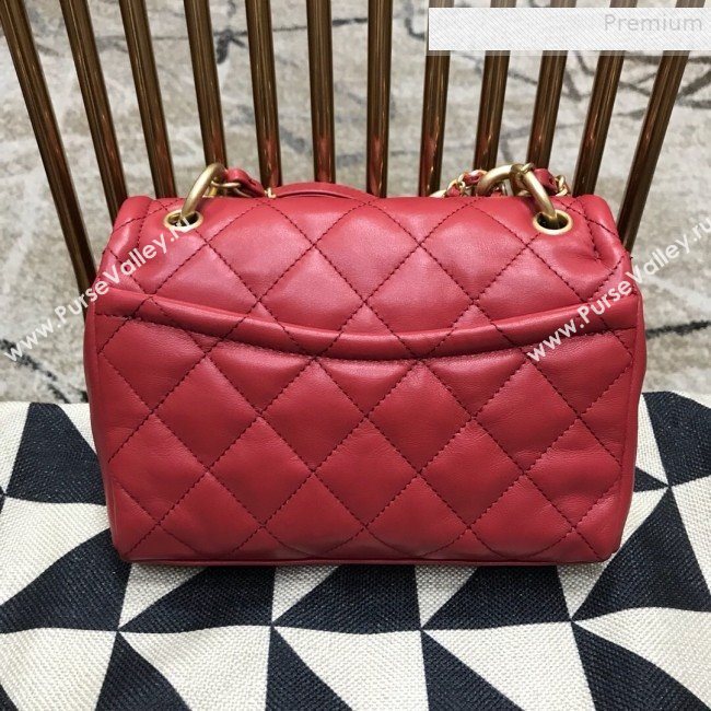 Chanel Quilted Lambskin Small Flap Bag AS0936 Red 2019 (JDH-9081709)