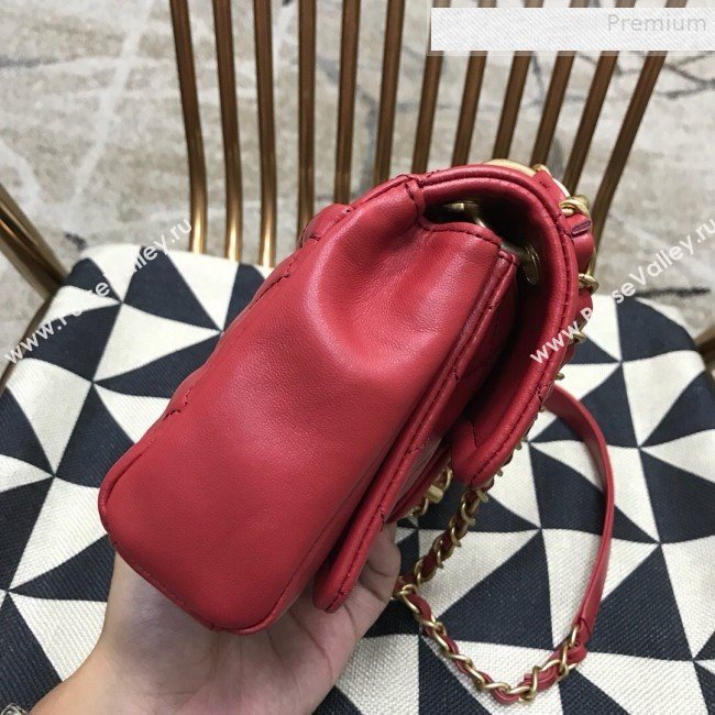 Chanel Quilted Lambskin Small Flap Bag AS0936 Red 2019 (JDH-9081709)