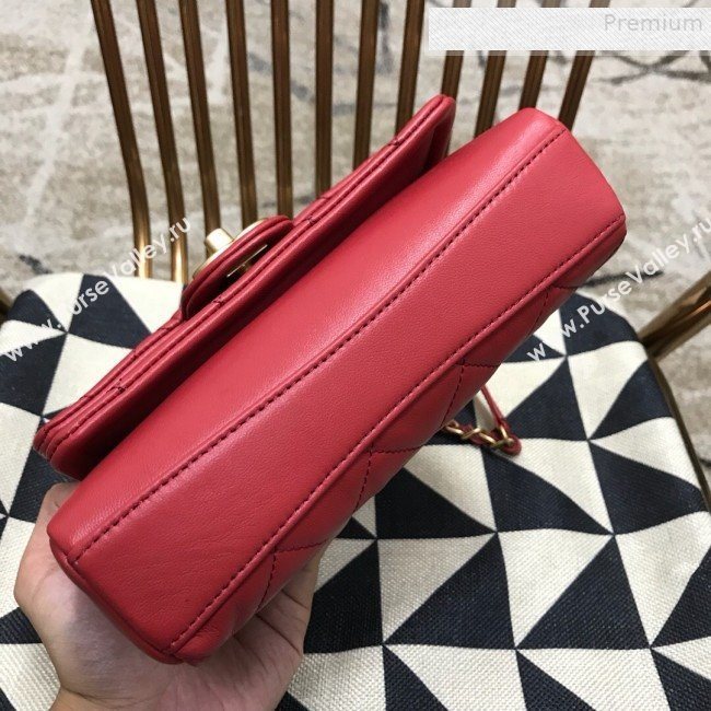 Chanel Quilted Lambskin Small Flap Bag AS0936 Red 2019 (JDH-9081709)