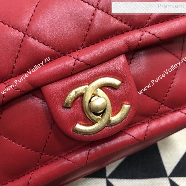 Chanel Quilted Lambskin Small Flap Bag AS0936 Red 2019 (JDH-9081709)
