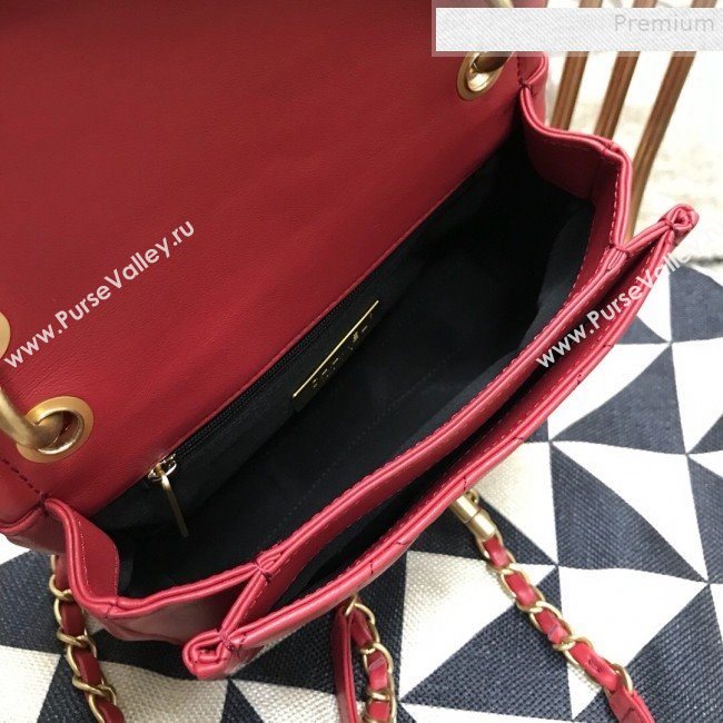 Chanel Quilted Lambskin Small Flap Bag AS0936 Red 2019 (JDH-9081709)
