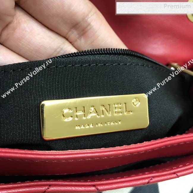 Chanel Quilted Lambskin Small Flap Bag AS0936 Red 2019 (JDH-9081709)