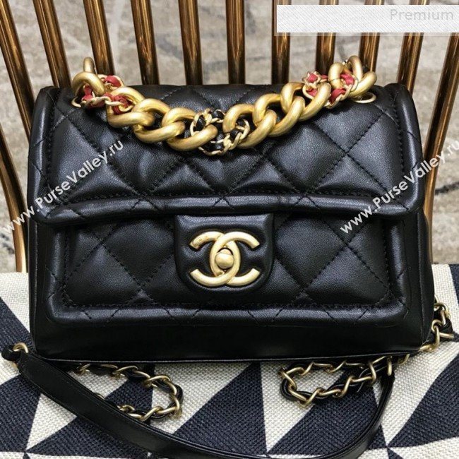 Chanel Quilted Lambskin Small Flap Bag AS0936 Black 2019 (JDH-9081708)