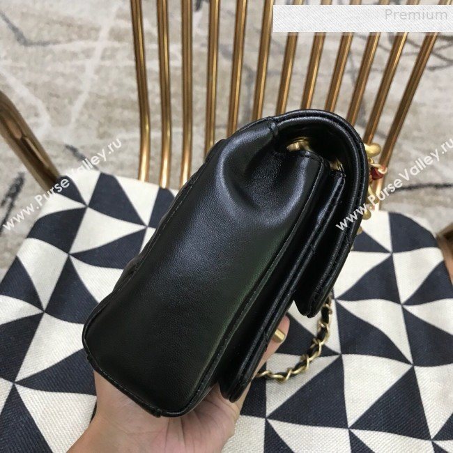 Chanel Quilted Lambskin Small Flap Bag AS0936 Black 2019 (JDH-9081708)