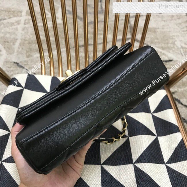 Chanel Quilted Lambskin Small Flap Bag AS0936 Black 2019 (JDH-9081708)