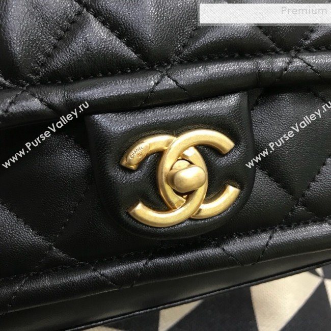 Chanel Quilted Lambskin Small Flap Bag AS0936 Black 2019 (JDH-9081708)