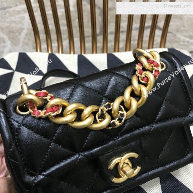 Chanel Quilted Lambskin Small Flap Bag AS0936 Black 2019 (JDH-9081708)