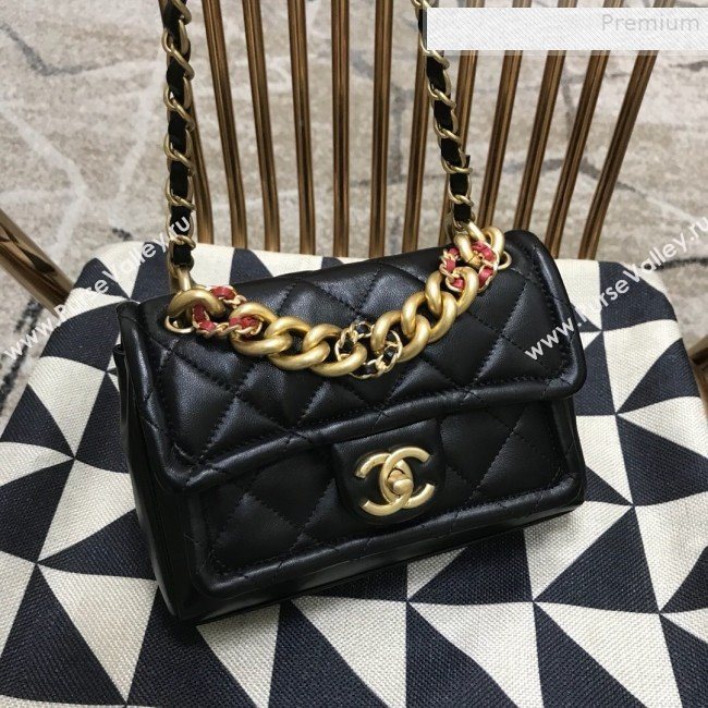 Chanel Quilted Lambskin Small Flap Bag AS0936 Black 2019 (JDH-9081708)