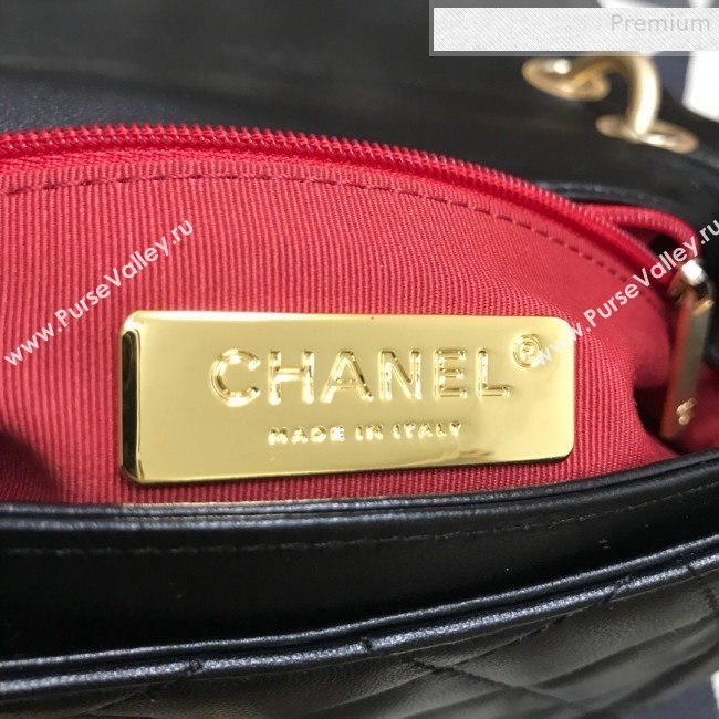 Chanel Quilted Lambskin Small Flap Bag AS0936 Black 2019 (JDH-9081708)