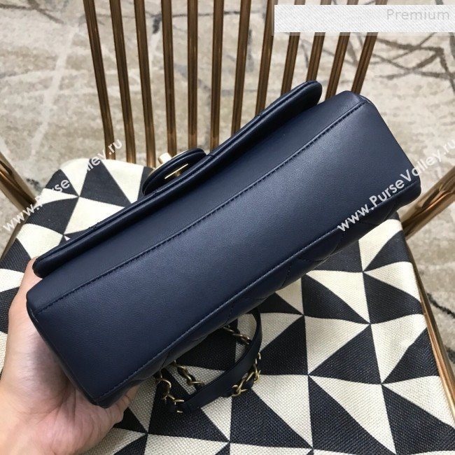 Chanel Quilted Lambskin Medium Flap Bag AS0937 Blue 2019 (JDH-9081711)