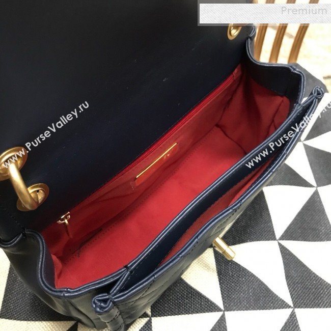 Chanel Quilted Lambskin Medium Flap Bag AS0937 Blue 2019 (JDH-9081711)