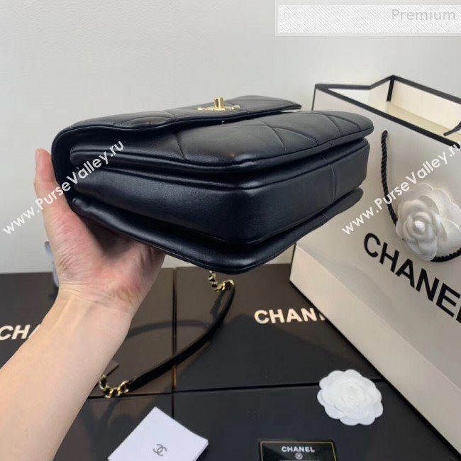 Chanel Maxi Quilted Lambskin Small Flap Bag with Top Handle Bag A92236 Black 2019 (FENGH-9081713)