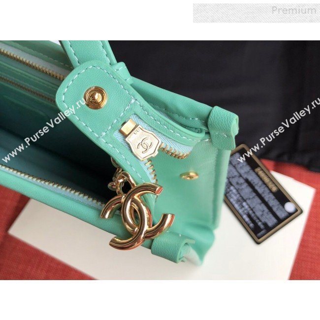 Chanel PVC and Tweed Large Pouch AP0360 Green 2019 (SSZ-9081718)