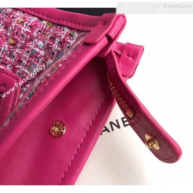 Chanel PVC and Tweed Small Pouch AP0359 Pink 2019 (SSZ-9081722)