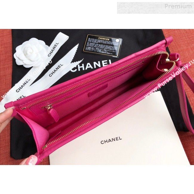 Chanel PVC and Tweed Small Pouch AP0359 Pink 2019 (SSZ-9081722)