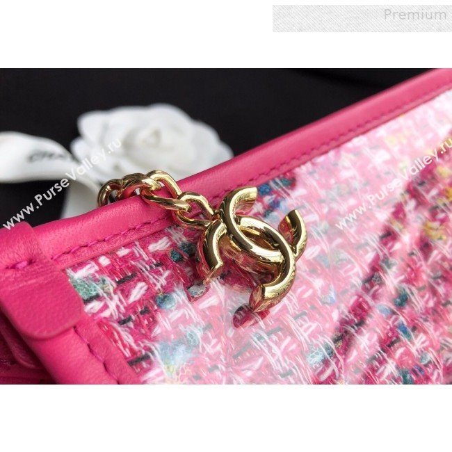 Chanel PVC and Tweed Large Pouch AP0360 Pink 2019 (SSZ-9081721)