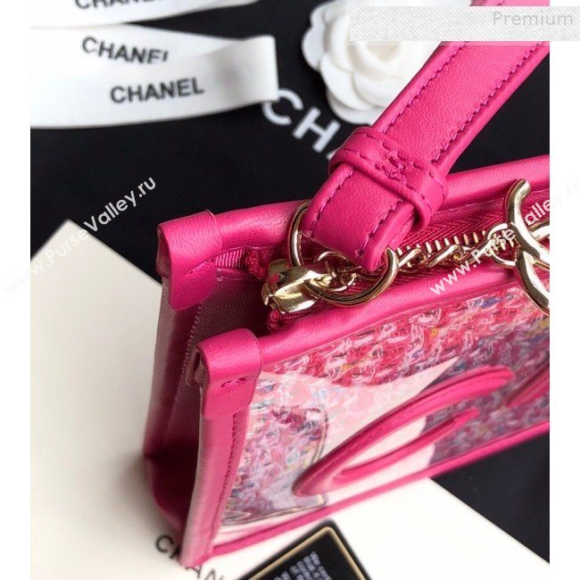 Chanel PVC and Tweed Large Pouch AP0360 Pink 2019 (SSZ-9081721)