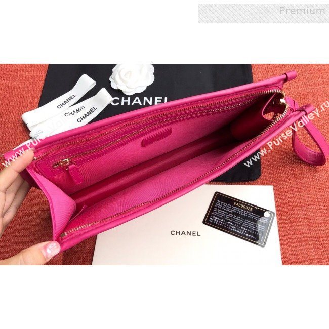 Chanel PVC and Tweed Large Pouch AP0360 Pink 2019 (SSZ-9081721)