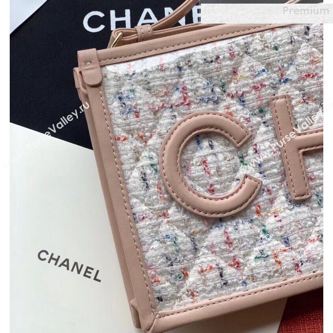 Chanel PVC and Tweed Small Pouch AP0359 Nude 2019 (SSZ-9081724)