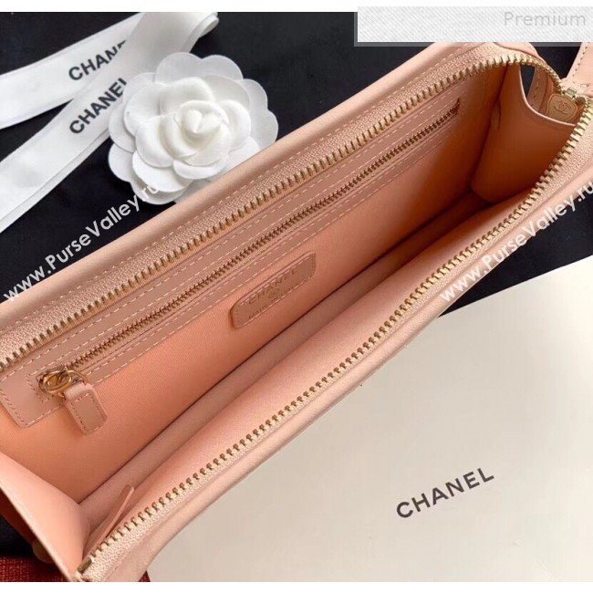 Chanel PVC and Tweed Small Pouch AP0359 Nude 2019 (SSZ-9081724)