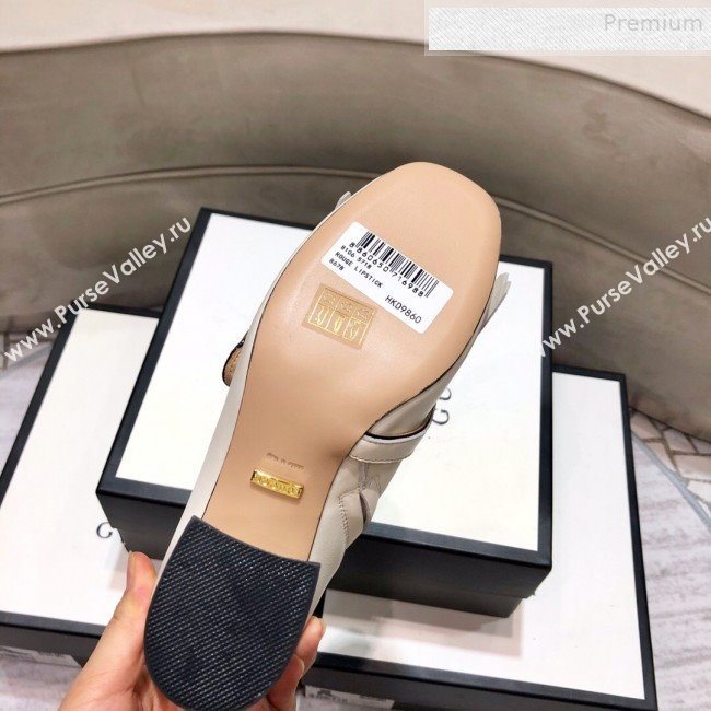 Gucci Embroidered Leather Fringe Mid-heel Ankle Short Boot 551545 White 2019 (DLY-9081611)