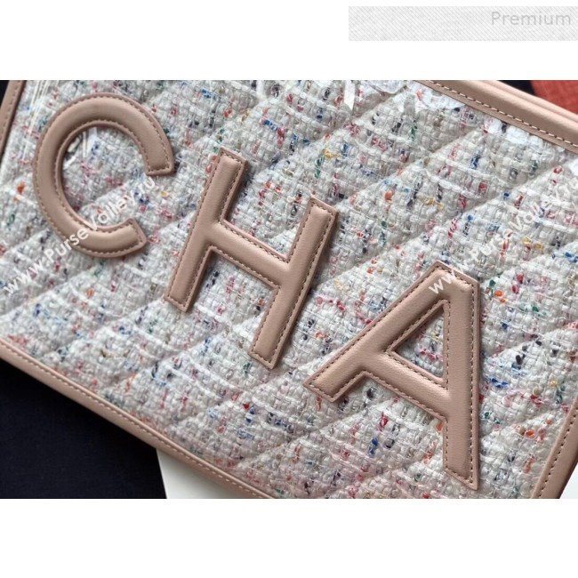 Chanel PVC and Tweed Large Pouch AP0360 Nude 2019 (SSZ-9081723)