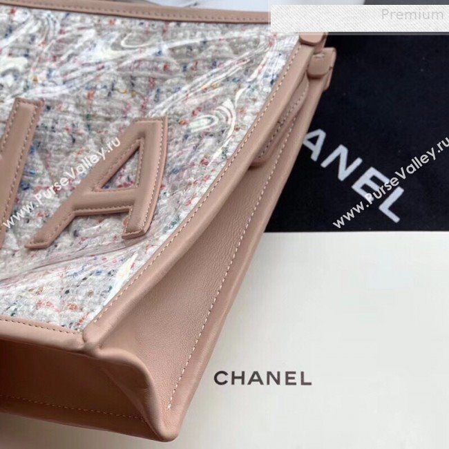 Chanel PVC and Tweed Large Pouch AP0360 Nude 2019 (SSZ-9081723)