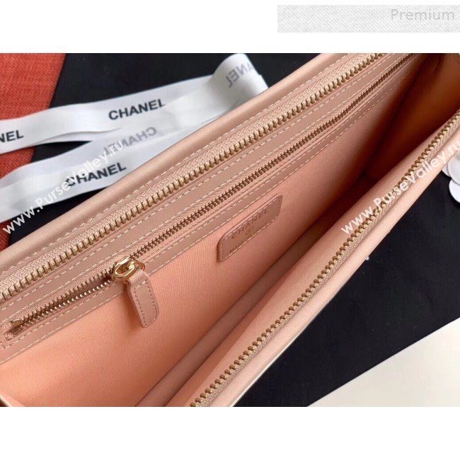 Chanel PVC and Tweed Large Pouch AP0360 Nude 2019 (SSZ-9081723)